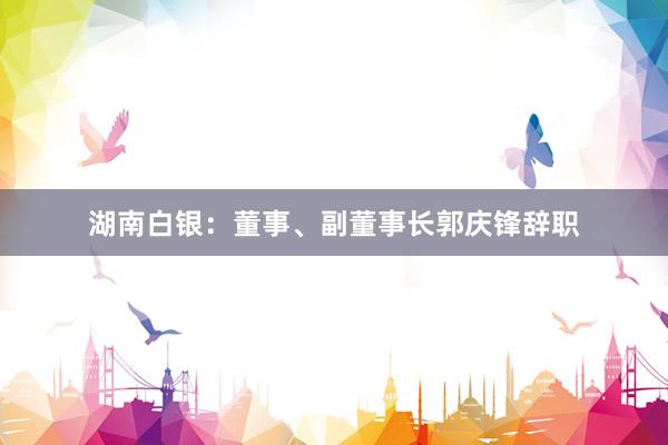 湖南白银：董事、副董事长郭庆锋辞职