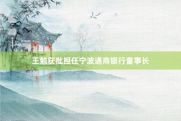 王勉获批担任宁波通商银行董事长