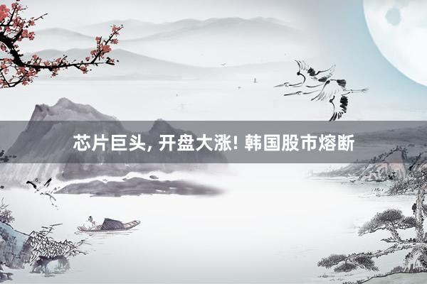 芯片巨头, 开盘大涨! 韩国股市熔断