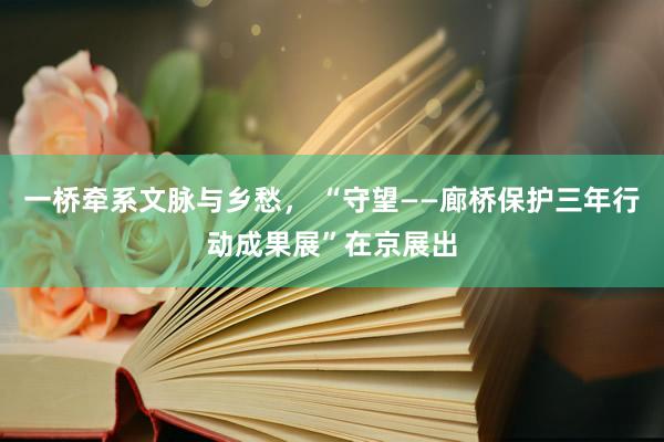 一桥牵系文脉与乡愁， “守望——廊桥保护三年行动成果展”在京展出