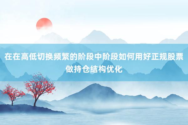 在在高低切换频繁的阶段中阶段如何用好正规股票做持仓结构优化