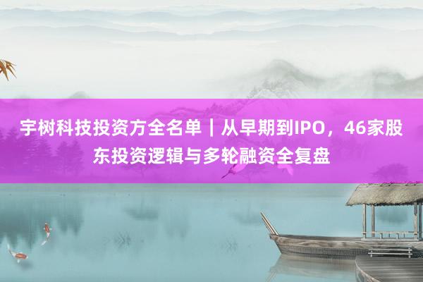 宇树科技投资方全名单｜从早期到IPO，46家股东投资逻辑与多轮融资全复盘