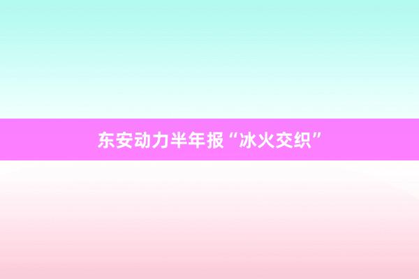 东安动力半年报“冰火交织”