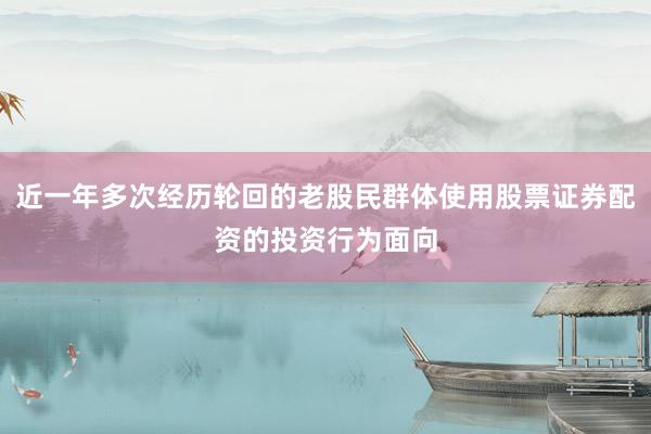近一年多次经历轮回的老股民群体使用股票证券配资的投资行为面向