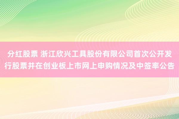 分红股票 浙江欣兴工具股份有限公司首次公开发行股票并在创业板上市网上申购情况及中签率公告