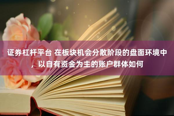 证券杠杆平台 在板块机会分散阶段的盘面环境中，以自有资金为主的账户群体如何