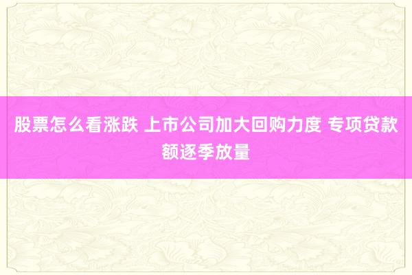 股票怎么看涨跌 上市公司加大回购力度 专项贷款额逐季放量