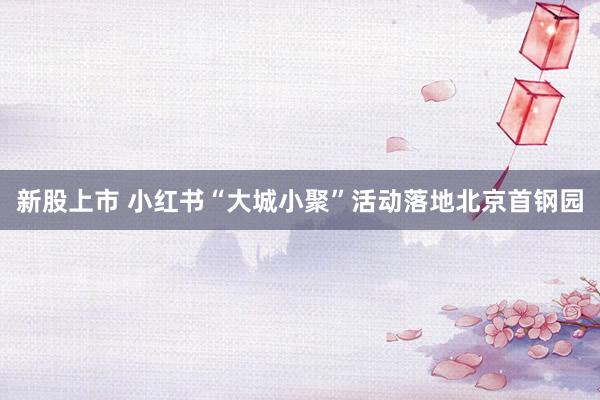 新股上市 小红书“大城小聚”活动落地北京首钢园